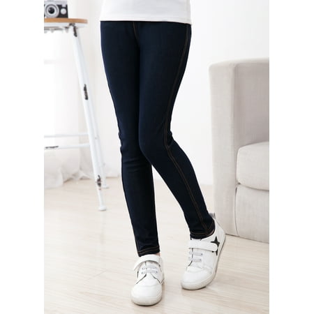 

BULLPIANO Kids Girls Casual Denim Long Pants Children s Stretchy Jeans Pencil Pants 3-12Y
