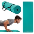 thumbnail image 1 of Tapete de yoga grueso Essentials para fitness y ejercicio con correa de transporte fácil de ceñir, verde azulado, 72 pulgadas de largo x 24 pulgadas de ancho x 2/5 pulgadas de grosor, 1 of 9