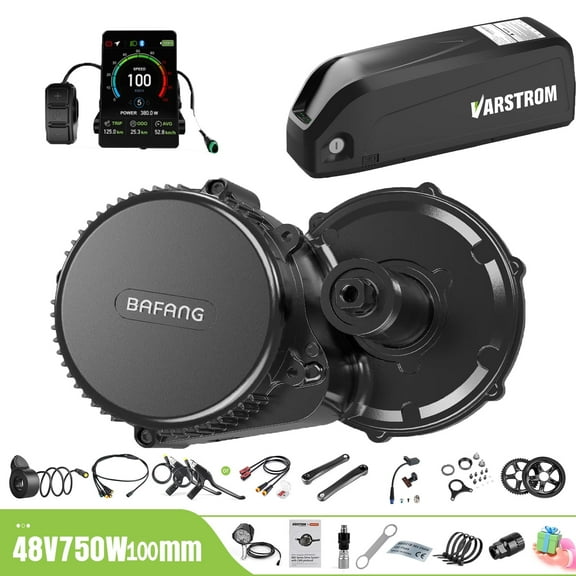BAFANG Mid Drive Kit 1000W BBS02B Electric Bike Conversion Kit 48V Ebike Conversion Kit for 100MM Mountain Bike Road Bike VD04 Display and 48V20Ah Shark Battery