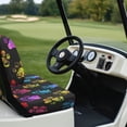 thumbnail image 4 of Aplkyhs Dog Paw Pattern Golf Cart Seat Covers Club Car Elastic Golf Cart Seat Covers Front Seat A Perfect Balance of Warmth in Winter and Cooling in Summer Designed for Golf Lover Black, 4 of 7