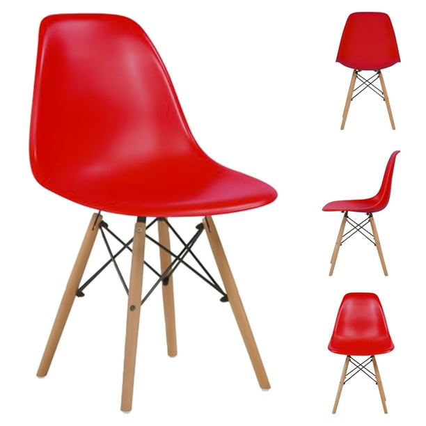 Set de 4 sillas Eames MINIMALISTAS HOMEASY COLOR rojo