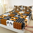 thumbnail image 3 of Manfei Boys Dirt Bike Bed Sheets,Outdoor Extreme Sport King Sheets,Orange Black Plaid Sheet Set Teens,Ultra Soft Home Decor,4-Piece, 3 of 7