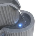 thumbnail image 4 of Alpine Corporation 5-Tier Gray Fluted Pots Fountain with LED Lights, 4 of 4