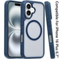 thumbnail image 2 of [PolyBag] For iPhone 16 Plus 6.7 inch Magnetic DEFENSE Transparent Hybrid - Blue, 2 of 3