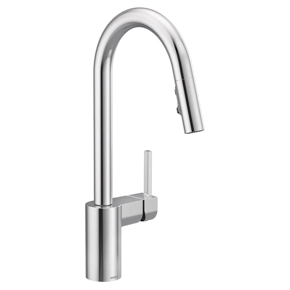 Moen Align Chrome One-Handle Modern Kitchen Pulldown Faucet with Reflex Docking System and Power Clean Spray Technology