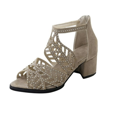 

YUHAOTIN High Heels for Women Sexy Pumps Sandals for Ladies Fashion High Heels Shoes Peep Toe Sandles Bohemian Shoes Stiletto Heels for Women Red Sexy Lingerie Wedge Sandals