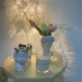 thumbnail image 4 of Maceta de niña con burbujas que soplan, jarrón seco, adornos para decoración del hogar, estatua artística de mesa, estatua de jarrón con cabeza divertida, maceta para niña, 4 of 5