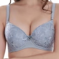 thumbnail image 5 of Xdegoge Floral Lace Underwire Bra for Women Full Coverage Unlined Bralettes Flattering Lightweight Lingerie with Adjustable Straps for Natural Shape and Comfort, 5 of 5