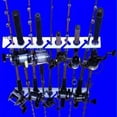 thumbnail image 3 of FitBest 2-piece 10-hole Wall-mounted Fishing Rod Display Bracket Storage Rack, 3 of 8