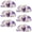 Multicolored, variant on PhooArto 6 Pcs Cup Drawer Pulls, Skull Purple Flowers Pattern Shell Shape Handles Cabinet Knobs for Dresser Cupboard Closet Wardrobe with Screws