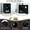 thumbnail image 6 of Demi Bonn 36" 2-tier Cat House with Anti-toppling Device, Hidden Cat Litter Box Furniture, Black, 6 of 7