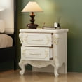 thumbnail image 3 of WIAWG Nightstand with 2 Drawers,French Provincial Furniture Bedside Table , Sofa End Tables,White, 3 of 12