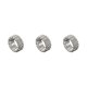 thumbnail image 2 of Anillo de amistad Qarigey Diamantes brillantes Compromiso único Plata 3 filas, 2 of 6