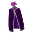 thumbnail image 2 of corona de disfraz de , accesorios para juegos entre e hijos, capa cómoda Adulto morado, 2 of 9