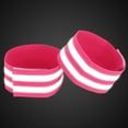 thumbnail image 3 of 4pcs Reflective Bands for Arm Reflective Armbands High Visibility Night Cycling Riding Reflector Tape Straps Pink, 3 of 8