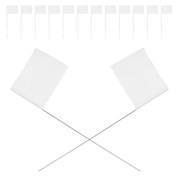 GETAJGHSD Marking Flags White PVC 25pcs