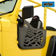 EAG Rock Crawler US Flag Tubular Door with Side Mirror - fits 97-06 Jeep Wrangler TJ