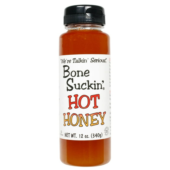 Bone Suckin' Hot Honey Spicy and Sweet Gluten Free Non GMO No HFCS 12 Ounce