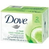 Dove Go Fresh Cool Moisture Beauty Bars, 4 oz bars, 2 ea (Pack of 3)