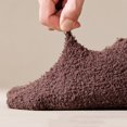 thumbnail image 7 of Mens Cozy Plush Thermal Home Socks Anti-Skid Sole Soft Warm Winter Sleeping Casual Socks Brown One Size, 7 of 7