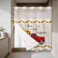 thumbnail image 4 of Farm Sweet Sunflower No Hook Shower Curtain with Snap in Liner Vintage Us Star Red Truck Bee Wood Grain Waterproof Bathroom Shower Curtain with See Through Top Window for Bathtub 72" x 78", 4 of 9