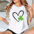thumbnail image 2 of Camiseta de Manga Corta de Cuello Redondo Impresa de Primavera Superior de las Mujeres, Mezcla Ligera de Poliéster para Uso Diario Y de Fiesta Casual, 2 of 9
