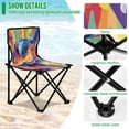 thumbnail image 4 of BZSMCE Camping Chairs Modern Rad Rex Pattern Folding chair, 4 of 8