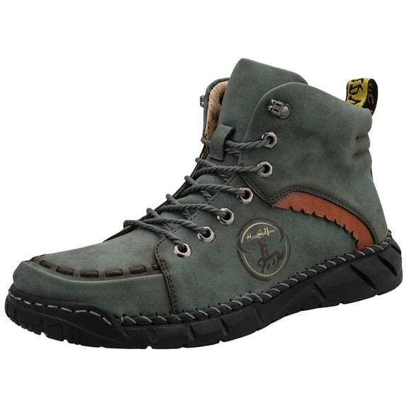 YLYL Men's Chukka Boots Leather Slip-on Soft Sole Fashion Casual Outdoor Driving Walking Shoes