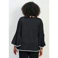 thumbnail image 2 of Avenue Women's Plus Size Ivana Contrast Bell Sleeve Top, 2 of 2