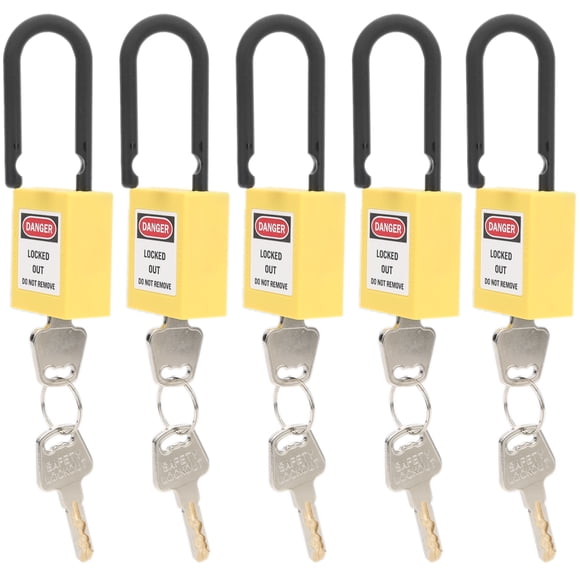 Compact Lightweight Nylon Lockout Tagout Padlock, High Temperature , Industrial Lock for Factories, Construction Sites, Hospitals, for Electric, Hydraulic or Pneumatic