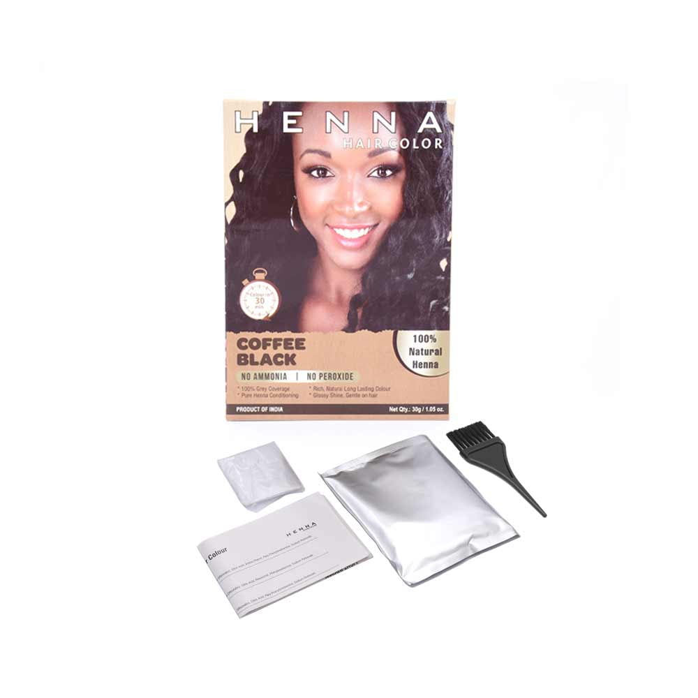 Jimy - Henna Hair Colour Kit (Coffee Black) 