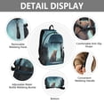 thumbnail image 4 of JIALIOU 14" Laptop Backpack Waterproof Airline Approved Stylish Casual Daypack for Travel Business College Work, Bear in Forest Night Sky Stars, 4 of 8
