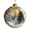 thumbnail image 4 of Virelaxpo 2D Angel Christmas Ornament with Star Acrylic Hanging Pendant for Tree and Home Holiday Decor Festive Indoor Decoration, 4 of 7