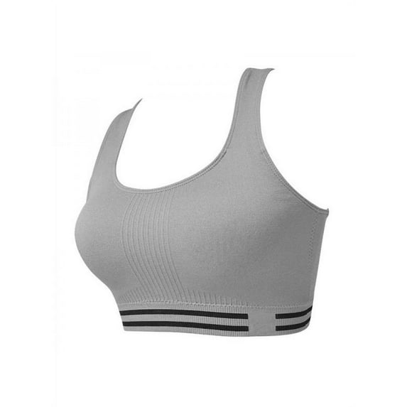 Women's Seamless Sports Bra Removable Pad Yoga Lingerie Bras Racerback High Impact Workout Crop Tops