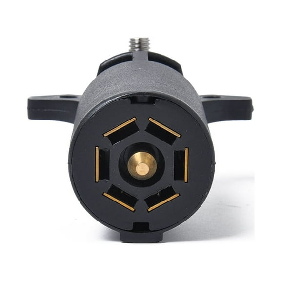 CIMAXIC Trailer Plug Black 1 Pair 4.1*3in Plastic Copper