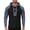Black, variant on Mens Hooded Henley Shirt Long Sleeve Lace Up Vintage Tactical Western Casual Sports T-shirt Solid Tee