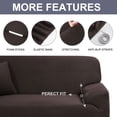 thumbnail image 5 of PiccoCasa Velvet Plush Stretch Sofa Slipcover with Cushion Cover, Coffee Color X-Large, 5 of 6