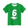 thumbnail image 4 of HVOBBTY T-shirt Décontracté à Manches Courtes Respirant pour Tout-Petits, T-shirt Imprimé à Manches Courtes Col Rond Manches Courtes Décontracté Polyvalent pour Enfants Vert, 7-8 Ans, 4 of 4