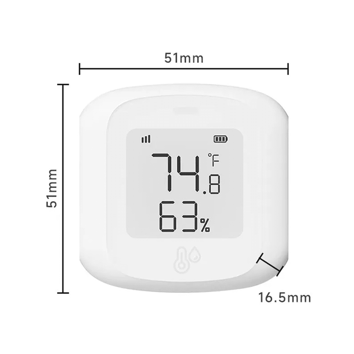 2X Tuya Smart Zigbee LCD Temperature and Humidity Sensor Wireless Detector Intelligent Linkage Support Home,2 x Temperature humidity sensor,White