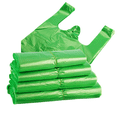 thumbnail image 5 of 100 piezas/paquete de bolsas de plástico verdes para llevar al supermercado, bolsas desechables con asa para cocina, sala de estar, embalaje de alimentos limpios, 5 of 5