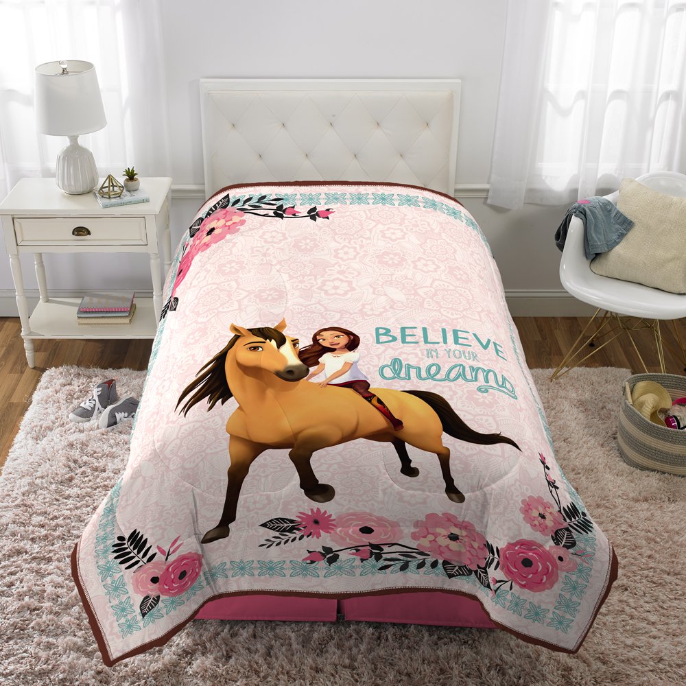 Spirit Riding Free Comforter, Twin, Kids Bedding, Reversible, Giddy Up