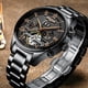 thumbnail image 3 of Relojes mecánicos automáticos de acero inoxidable para hombres Reloj analógico a prueba de agua Negro Sunnimix Relojes mecánicos de los hombres, 3 of 8