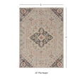 thumbnail image 3 of Contemporary Home Living 3' x 5' Geometric Medallion Area Throw Rug - Cream and Navy Blue, 3 of 7