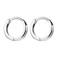 thumbnail image 1 of Pendientes de aro minimalistas de acero inoxidable, aretes de circonita de cristal, pequeños, Huggie, delgados, para cartílago, hélice, Tragus, Piercing, joyería, 2 piezas, 1 of 4