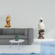 thumbnail image 2 of Figura de león, estatua de loro, adorno animal, escultura de resina, decoración de escritorio, ideal para regalar, hogar u oficina., 2 of 8