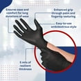 thumbnail image 6 of Black Hawk - 5 mils Disposable Nitrile Gloves, Black, Powder Free, Latex Free, Industrial Gloves, 6 of 8
