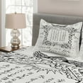 thumbnail image 2 of Ambesonne White Quilted Coverlet 3 Pcs, Gothic Medieval Magic, King Size, White Black, 2 of 3