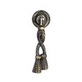 thumbnail image 2 of Utopia Alley Draper Cabinet Ring Pull Knob - Decorative Cabinet Drop Pull Knobs for Cabinets and Drawers - Vintage Cabinet Hardware with Hand Finished Antique Brass - Metal Drawer Pull Knobs 2.7", 2 of 7