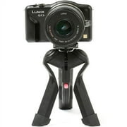 Dolica SG-100 Handheld Grip Tripod/Stand and Car Adapter for Smartphones & Cameras, 6.5" Fold, 4.25" Tabletop Tripod Height, 180deg. Tilt Angle, Black