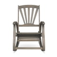 thumbnail image 2 of Outdoor Sofa, Outdoor Acacia wood Rocking Chair with Retractable foot panel,Rocker Patio Rocking Chair for Porch, Patio, Balcony,, Grey Patio Furniture,Wood Outdoor Sectional, 2 of 17